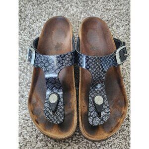Birkenstock black glitter Gizeh sandal 31/13-13.5 girls